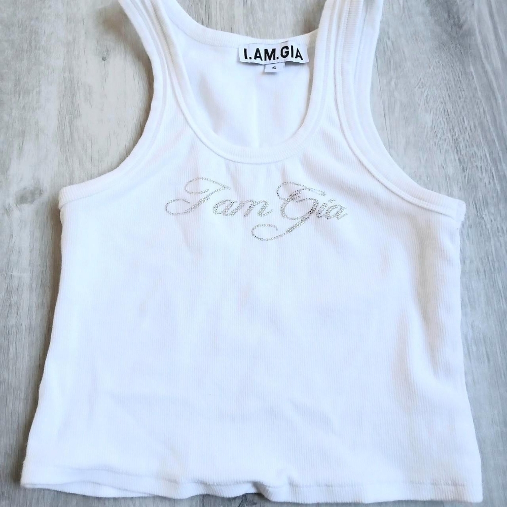 I am gia cole tank top white S